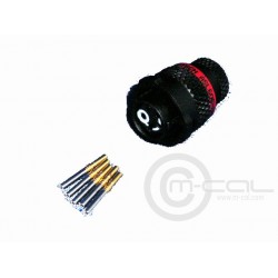MoTeC Autosport ASL MicroLITE HE Connector 5 Way Shell Size 06 Pin Layout 06-05 Style 6 Free plug Red N Keyway Sockets Standard