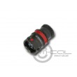 MoTeC Autosport ASL MicroLITE HE Connector 5 Way Shell Size 06 Pin Layout 06-05 Style 1 Inline Receptacle Red N Keyway Sockets Standard