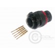 MoTeC Autosport ASL MicroLITE HE Connector 5 Way Shell Size 06 Pin Layout 06-05 Style 6 Free plug Red N Keyway Pins Standard