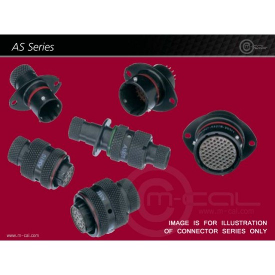 MC03-AS616-35PN - Deutsch Autosport AS Connector 55 Way Shell Size 16 Pin Layout 16-35 Style 6 Free plug Red N Keyway Pins Standard