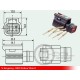 MC03-ASC605-06PN - Deutsch Autosport ASC Composite Connector 6 Way Shell Size 05 Pin Layout 05-06 Style 6 Free plug Red N Keyway Pins Standard