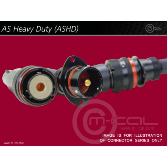 MC03-ASHD014-1SN-C16 - Deutsch Autosport ASHD Heavy Duty Connector 1 Way Shell Size 14 Pin Layout 14-1 Style 0 Flange Receptacle Red N Keyway Sockets C16