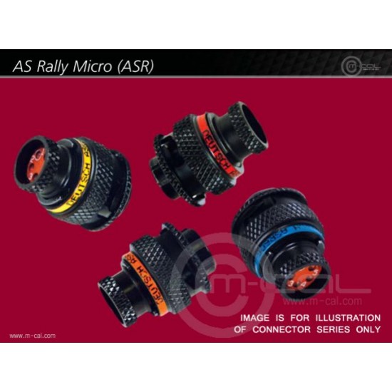 MC03-ASR606-05PA-HE - Deutsch Autosport ASR Rally Micro Connector 5 Way Shell Size 06 Pin Layout 06-05 Style 6 Free plug Yellow A Keyway Pins Standard