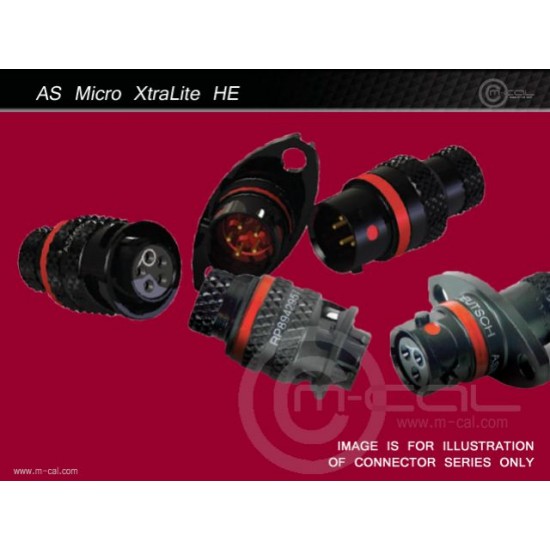 MC03-ASX102-03PN-HE - Deutsch Autosport ASX Micro XtraLITE HE Connector 3 Way Shell Size 02 Pin Layout 02-03 Style 1 Inline Receptacle Red N Keyway Pins Standard