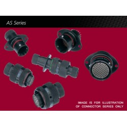 Deutsch Autosport AS Connector 6 Way Shell Size 08 Pin Layout 08-35 Style 0 Flange Receptacle Green D Keyway Pins Standard