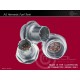 Deutsch Autosport AS Hermetic Fuel Tank Connector 6 Way Shell Size 10 Pin Layout 10-35 Style 7 Jam Nut Receptacle Red N Keyway Pins Standard