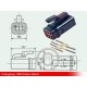 MC03-ASC105-06SN - Deutsch Autosport ASC Composite Connector 6 Way Shell Size 05 Pin Layout 05-06 Style 1 Inline Receptacle Red N Keyway Sockets Standard
