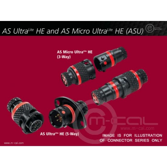 MC03-ASU103-03PA-HE - Deutsch Autosport ASU Micro UltraLITE HE Connector 3 Way Shell Size 03 Pin Layout 03-03 Style 1 Inline Receptacle Yellow A Keyway Pins Standard