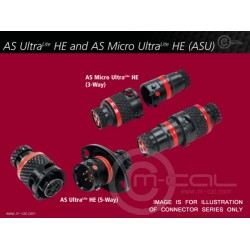 Deutsch Autosport ASU UltraLITE HE Connector 5 Way Shell Size 03 Pin Layout 03-05 Style 1 Inline Receptacle Blue B Keyway Pins Standard