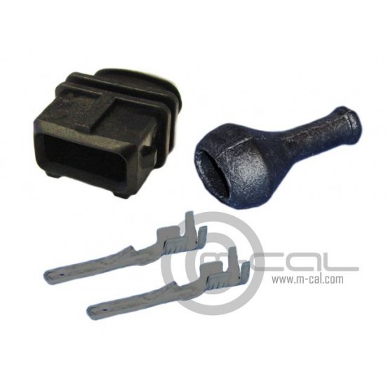 MC04-765007 - MoTeC Junior Timer Connector 2 Way Male Kit includes pins and boot