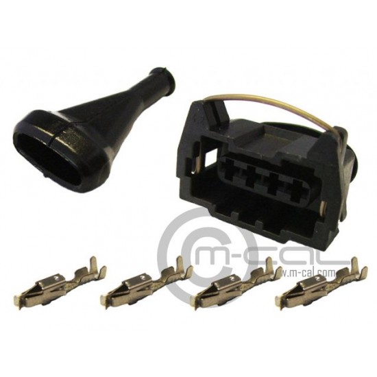 MC04-765140 - MoTeC Junior Timer Connector 4 Way Female Kit includes pins & boots