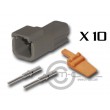 Connector DTM 2 Way Male Kit - Bag 10 Connectors