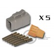 Connector DTM 6 Way Female Kit - Bag 5 Connectors
