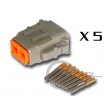 Connector DTM 8 Way Female Kit - Bag 5 Connectors