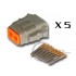 Connector DTM 8 Way Female Kit - Bag 5 Connectors