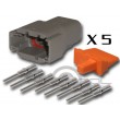 Connector DTM 8 Way Male Kit - Bag 5 connectors