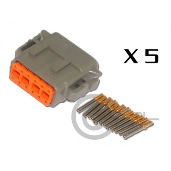 Connector DTM 12 Way Female Kit - Bag 5 Connectors
