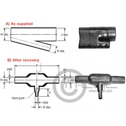 Raychem Heat Shrink Boot Asymmetrical Tee H12.7 J12.7 K5.8