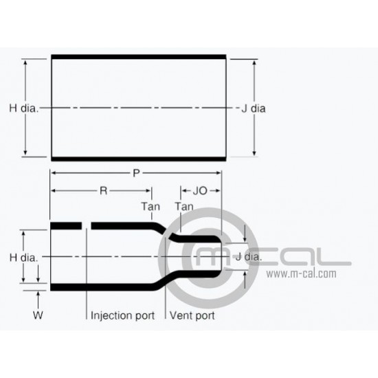 MC07-3R202A111-25-0 - Raychem Boot Straight AS Connector Shell Size AS Micro