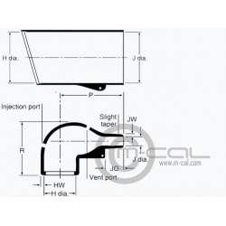 Raychem Boot 90Deg AS Connector Shell Size 24 Raychem Boot 90Deg AS Connector Shell Size 24