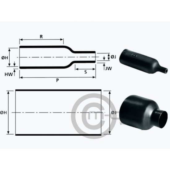 MC07-3HT10374G - Hellermann Heat Shrink Boot Straight for ASU Shell 03 MC07-3HT10374G - Hellermann Heat Shrink Boot Straight for ASU Shell 03