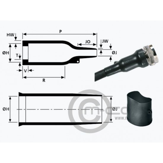 MC07-3HT15242G - Hellermann Heat Shrink Boot Straight for AS MINI & AS 08, 10 MC07-3HT15242G - Hellermann Heat Shrink Boot Straight for AS MINI & AS 08, 10
